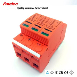 DC SPD 3P 1500V 20-40KA Surge Arrester Protect Device Solar Cell Surya